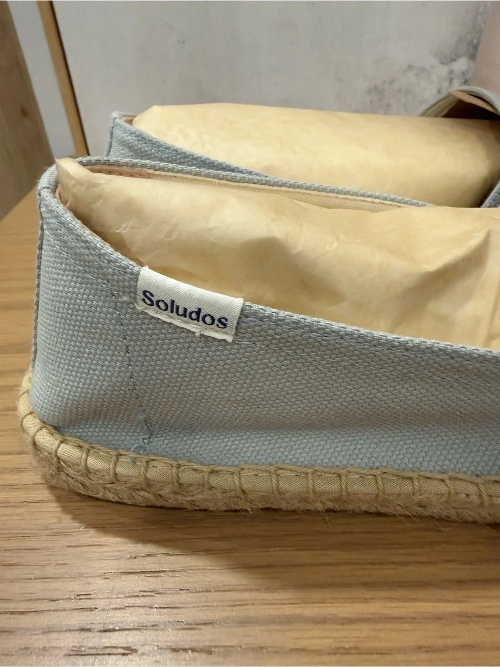 Soludos Dali Original Espadrille Piedra Gray Canvas Flats Slip-on Comfort 8 NIB